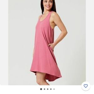 Pact organic cotton linen tank sundress M (NAVY BLUE)